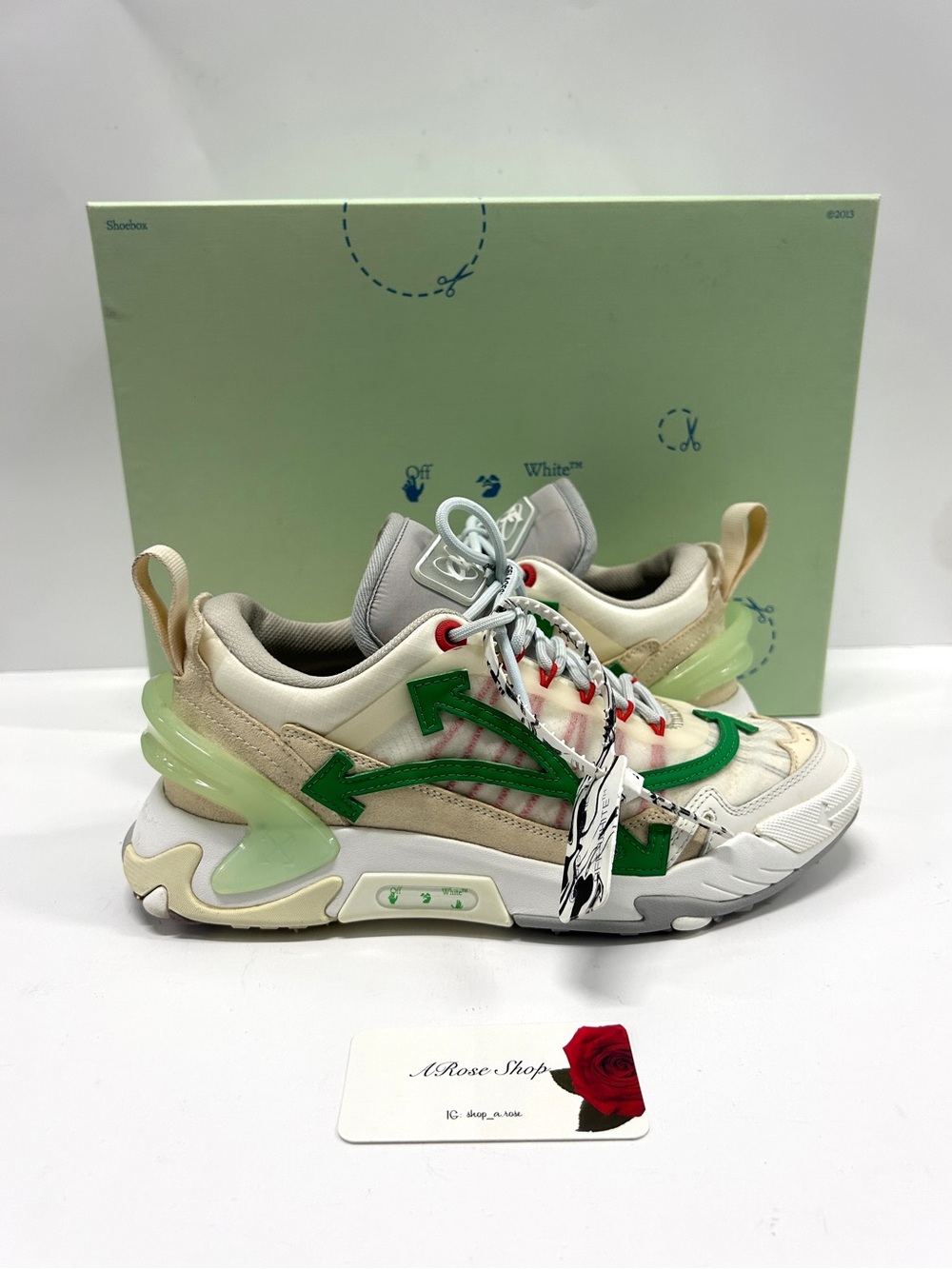 Off White Odsy-2000 ‘White Green’ Shoes Size: 43 / 10 M